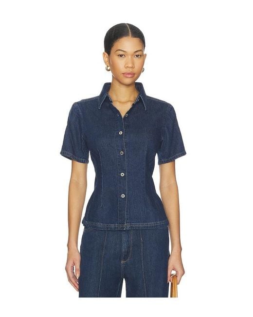 DL1961 Blue Joice Aura Denim Shirt