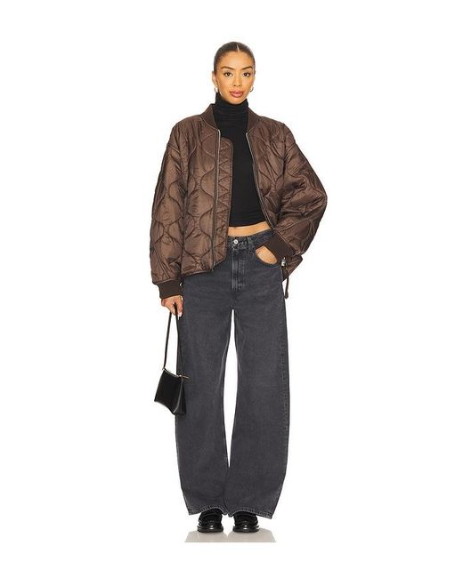 Agolde Brown Isla Quilted Jacket