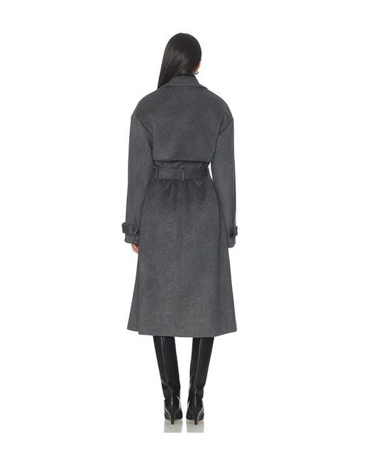OW Collection Black Matilda Wool Coat