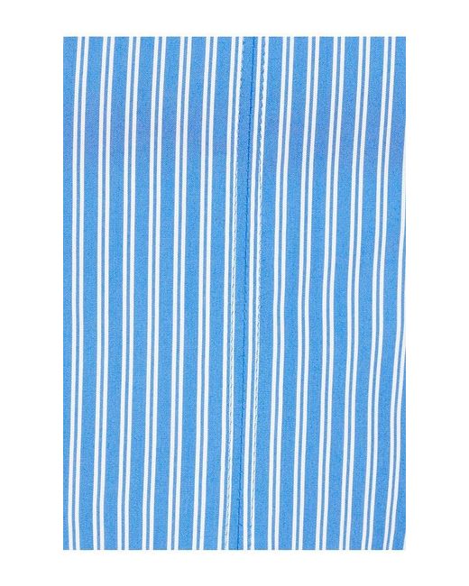 GOOD AMERICAN Blue Poplin Bustier Cami Top