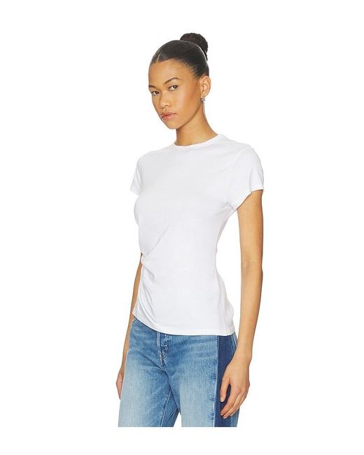 Madewell Blue Asymmetrical Snitched Tee Shirt