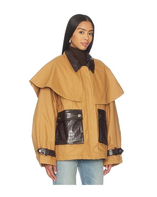 WeWoreWhat Orange Cocoon Barn Jacket