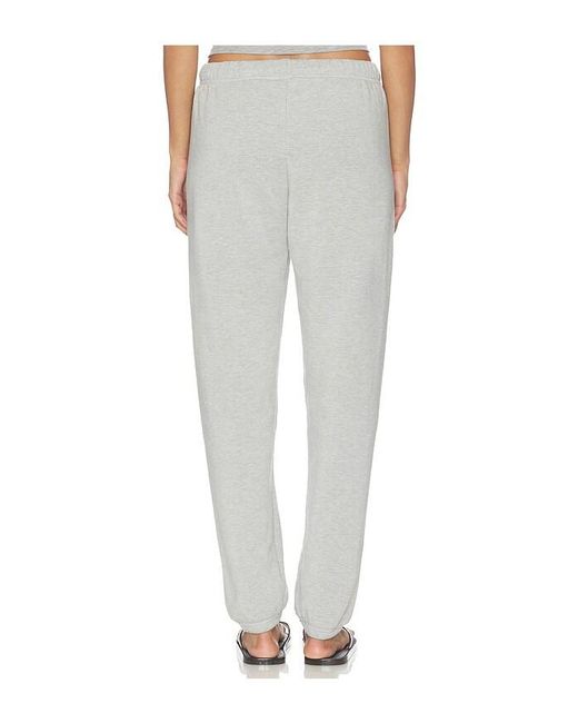 Lauren Moshi White Tanzy Boyfriend Sweatpant