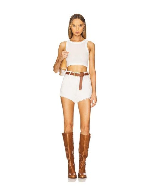 Mother White The Rocky Tomcat Kick Fray Short