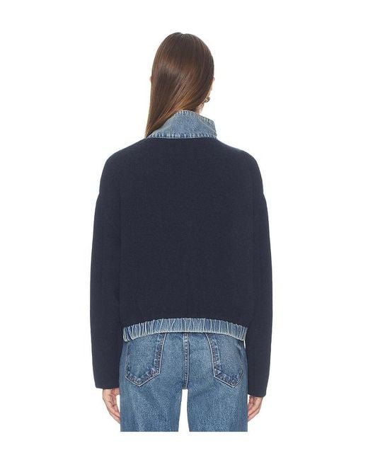Blank NYC Blue Denim Track Jacket