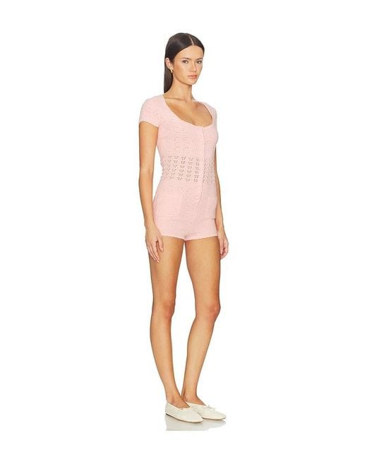 MAJORELLE Pink Fenella Short Sleeve Romper