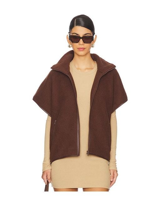 Chaleco Piel Sintética Eudora En Color Marrón Talla En Lamarque de color Brown