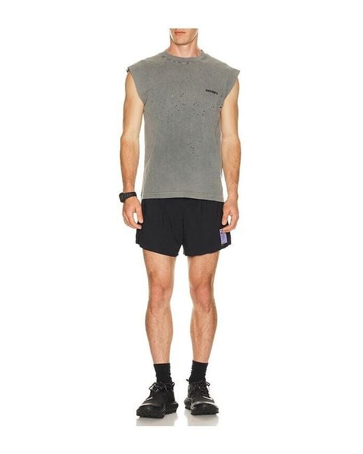 Satisfy Gray Mothtech Muscle Tee for men