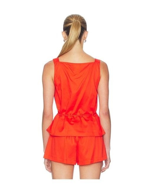 Top Sin Mangas Con Cordón Ajustable Yoko En Color Naranja Talla (También En M, S, Xl) Leset de color Red