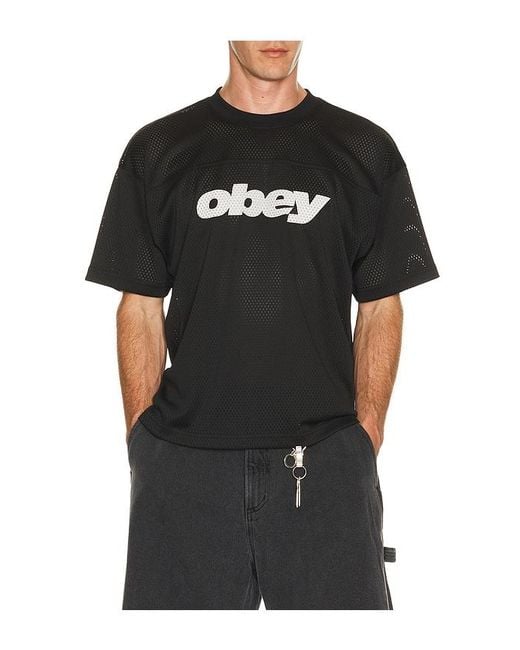 Obey Black Mesh Practice Jersey for men