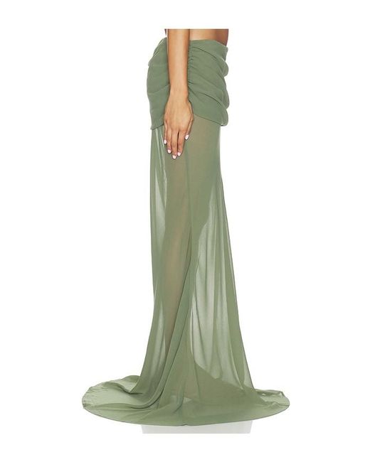Bananhot Green Adelina Maxi Skirt
