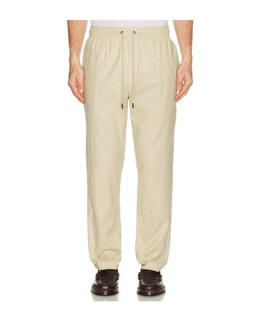 Onia Natural Stretch Linen Pull-On Pant for men