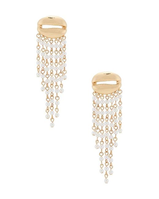 Ettika White Mykonos Shell Dangle Earrings