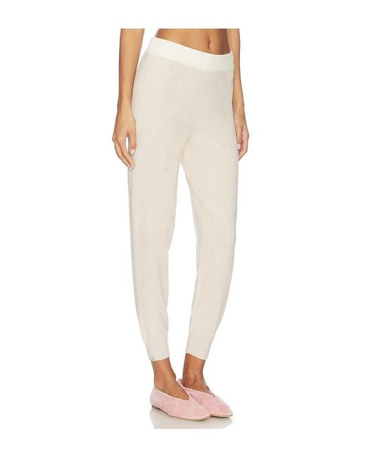 Barefoot Dreams White Cozy Chic Ultra Lite Color Block Jogger