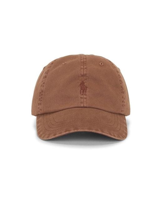 Polo Ralph Lauren Brown Garment Dyed Chino Sport Cap for men