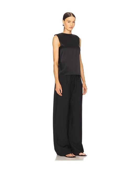 Helmut Lang Black Scarf Drape Top