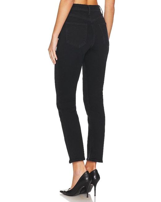 Agolde Black Riley Long Straight Jeans