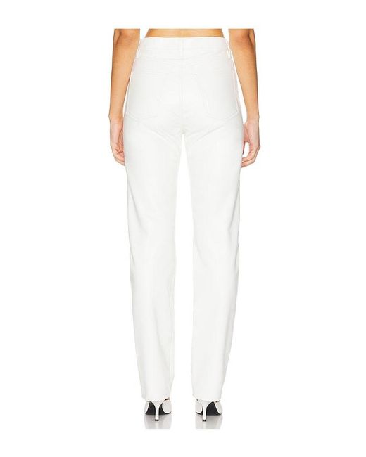 Agolde White 90's Pinch Waist Long Jeans