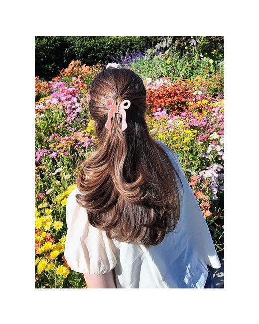 Solar Eclipse Multicolor Hand-Painted Coquette Bow Claw Hair Clip