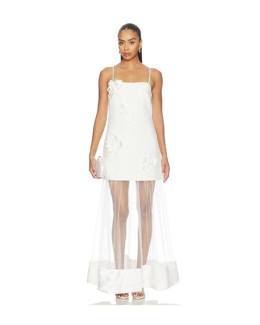 Elliatt White Reina 3D Floral Gown