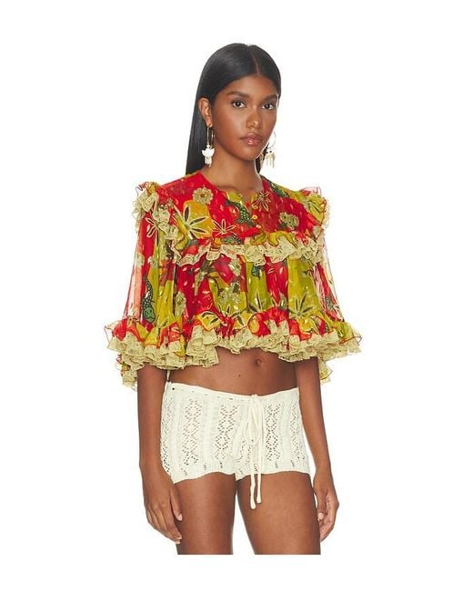 Siedres Orange Rosa Top