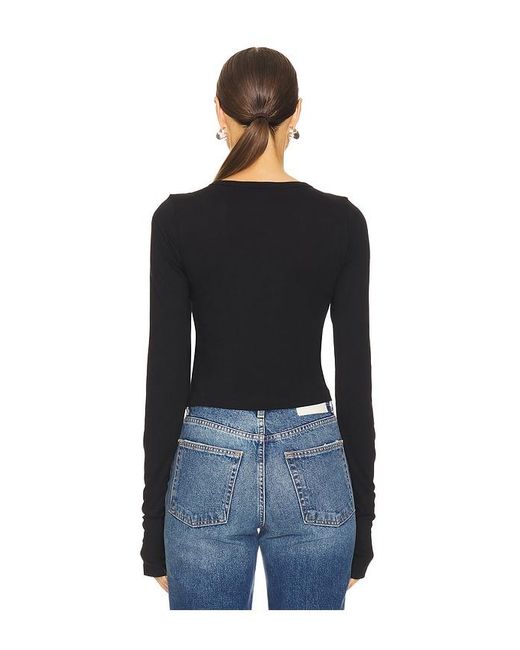 ÉTERNE Black Long Sleeve Baby Tee