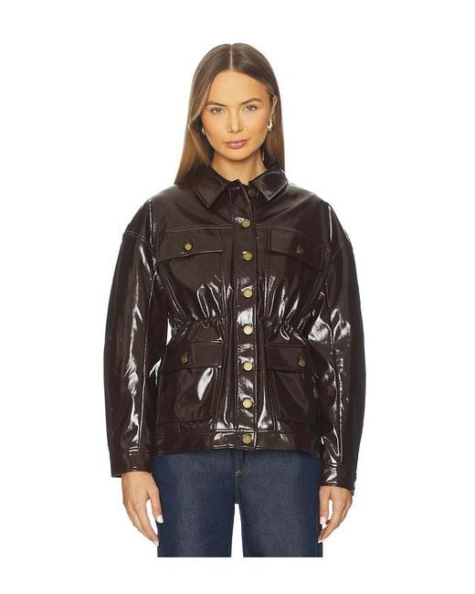 Chaqueta Cuero Amy En Color Chocolate Talla (También En M, S, Xs, Xxs) Rag & Bone de color Black