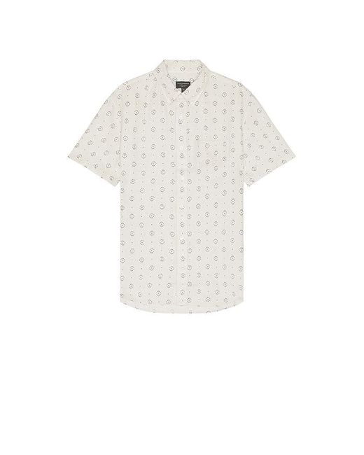 Club Monaco White Slim Linen Shirt for men