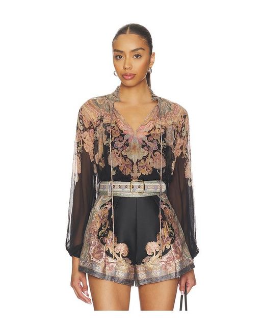 Zimmermann Multicolor Petite Illustration Billow Blouse