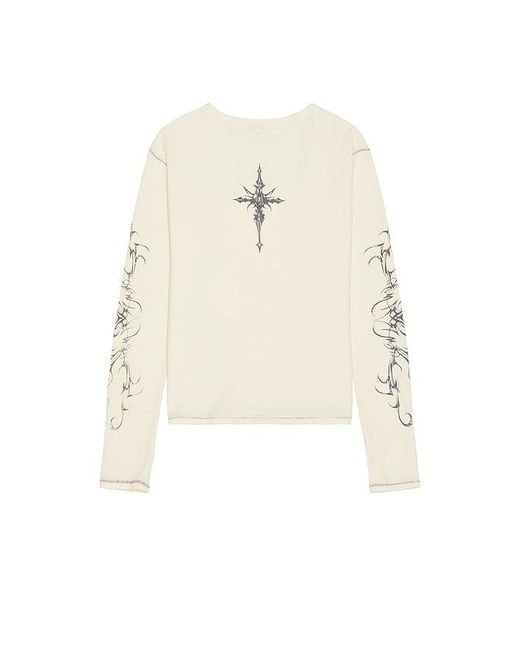 Jaded London Ines Waffle Long Sleeve in Natural for Men | Lyst