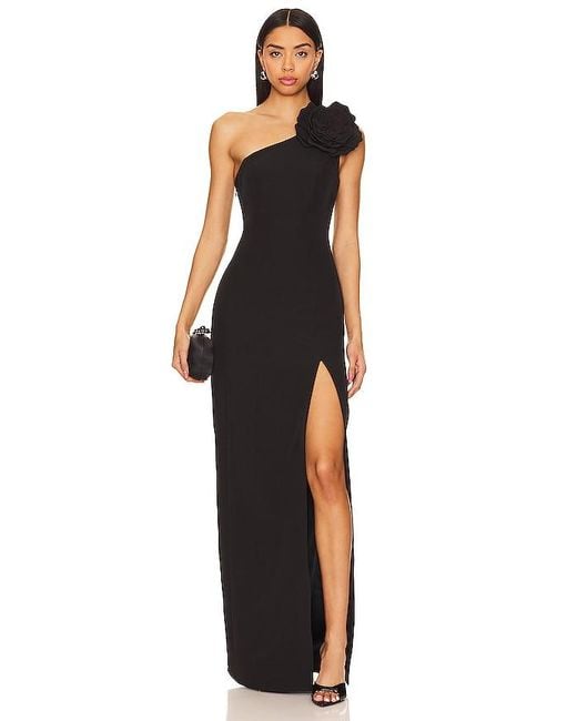 Lovers + Friends Black Petra Gown