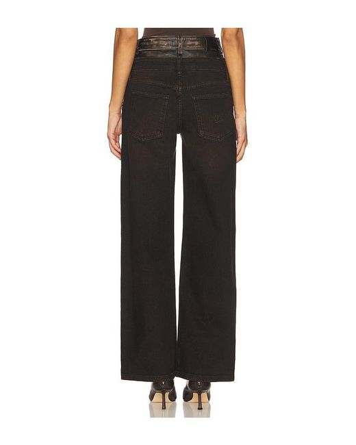 Jonathan Simkhai Black Kove Double Waistband Wide Leg