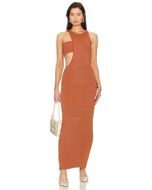 Baobab Orange Julia Cut Out Maxi Dress