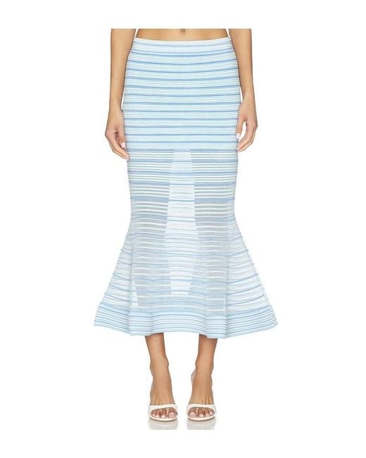 Jonathan Simkhai Blue Sullivan Midi Skirt