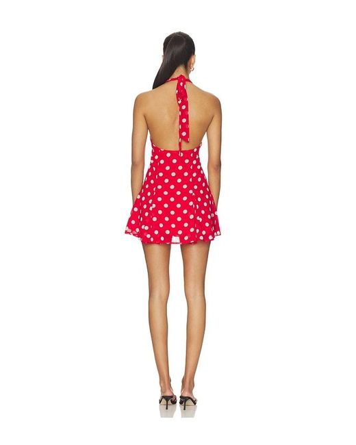 MORE TO COME Red Olivea Halter Mini Dress