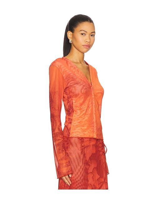 Jade Cropper Orange Long Sleeve Cardigan
