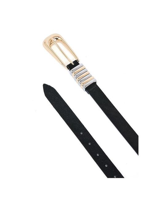 Ettika Black Metal Core Suede Belt
