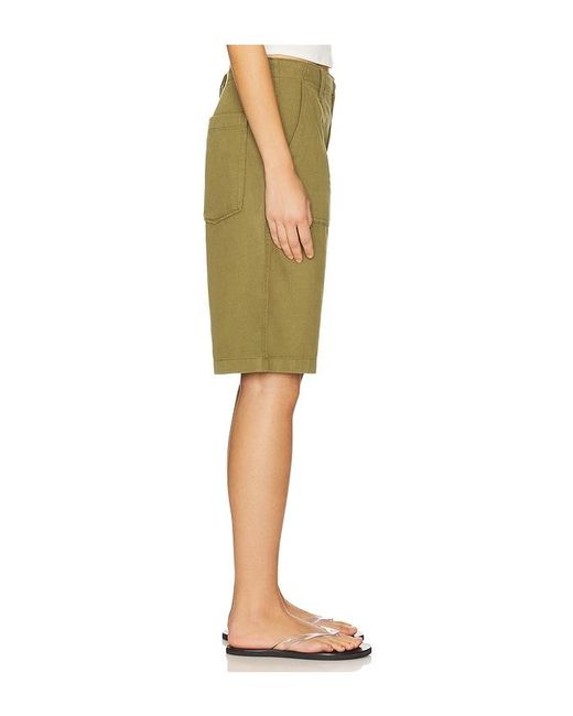 GOOD AMERICAN Green Lite Linen Bermuda Short