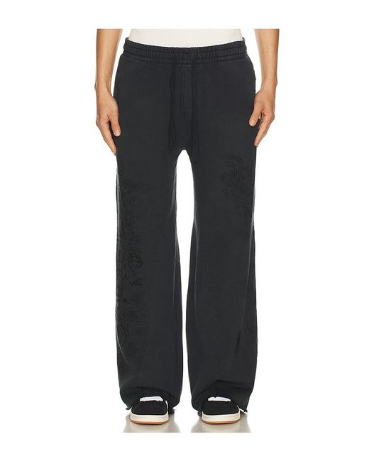 Affliction Black Winged Up Sweatpants for men