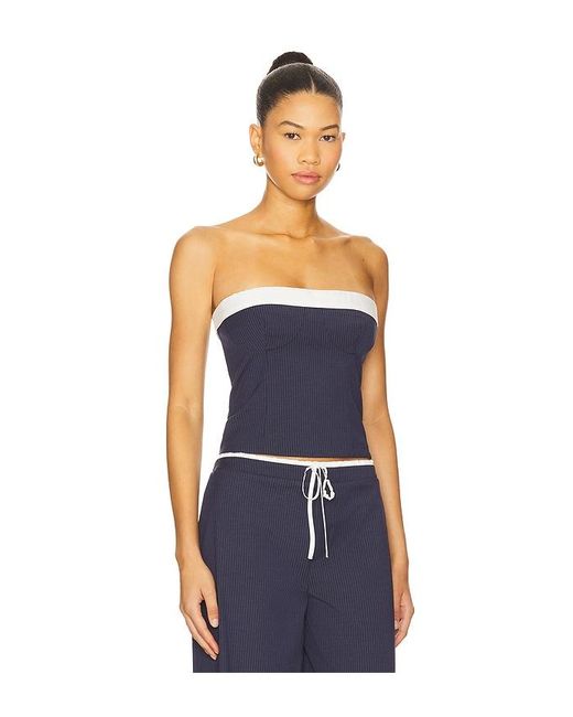 Lovers + Friends Blue Ashley Top