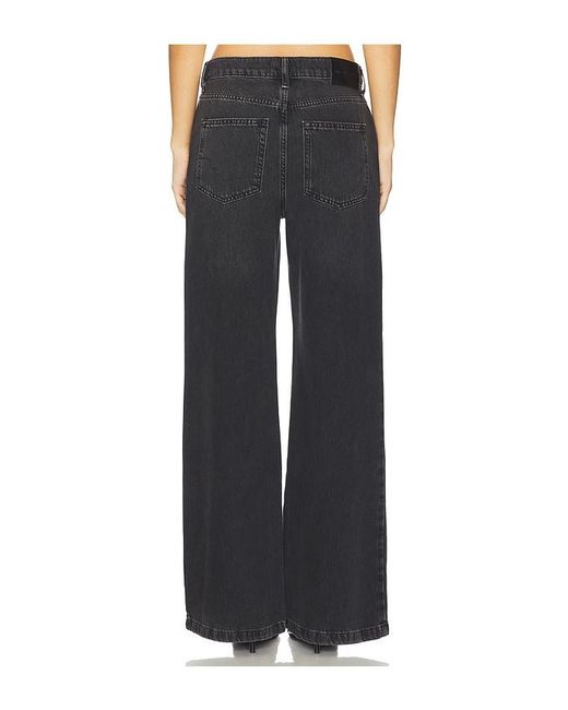 Free People Black X We The Free Stride Wide Leg In Miles To Go