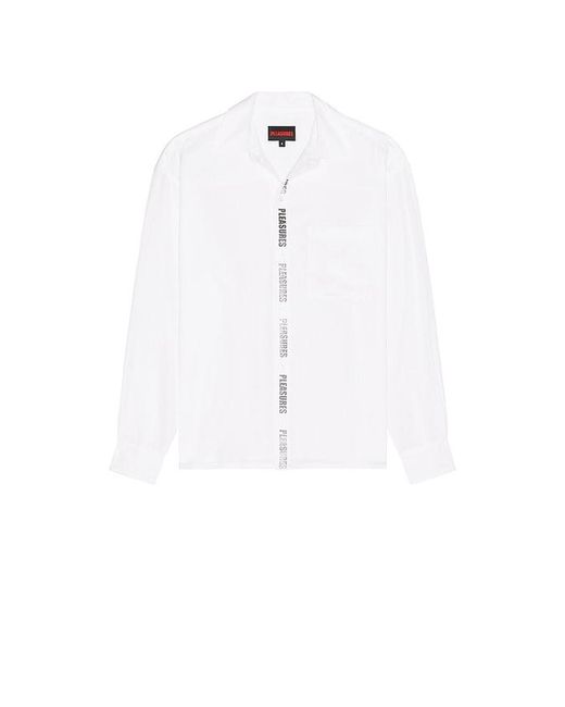 Pleasures White Impact Button Up Shirt for men