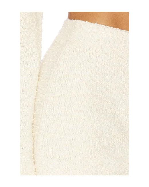 Lovers + Friends White Amelia Texture Skort