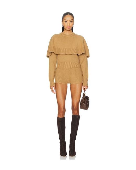 Ronny Kobo Brown Evian Knit Top