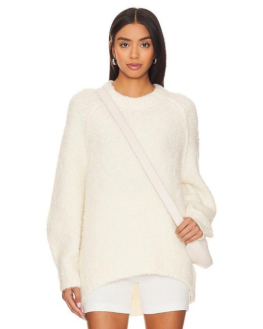 Free People Teddy Sweater Tunic in White | Lyst UK