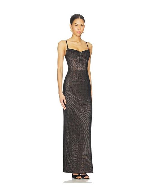 Area Black Crystal Hotfix Gown