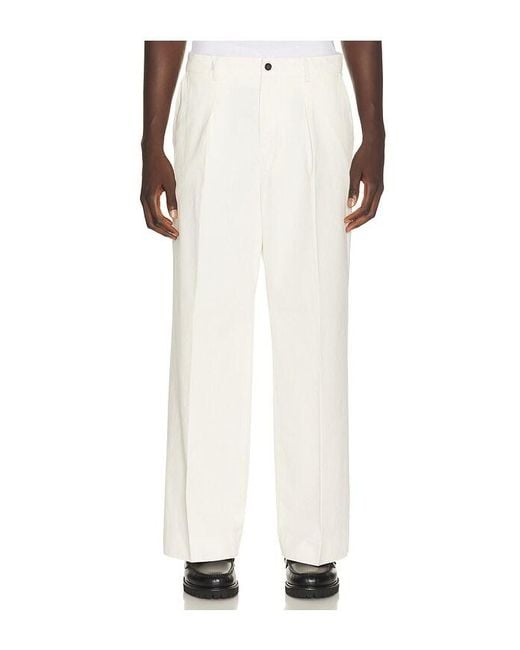 Second/Layer White Saico Trouser for men