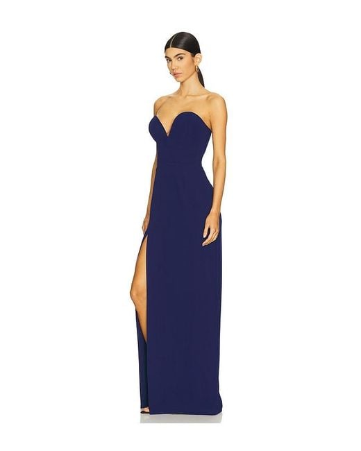 Amanda Uprichard Blue X Revolve Cherri Gown