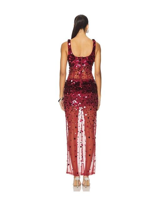Lovers + Friends Red Lydia Sequin Maxi Dress