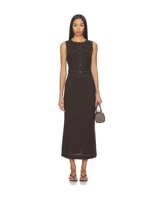 ALIGNE Black Mia Linen Mix Skirt